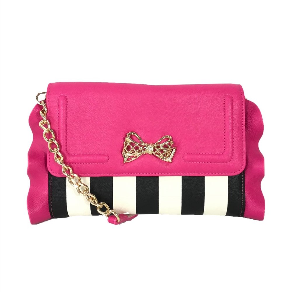 New Betsey Johnson Flouncin Around Stripes Purse 💖